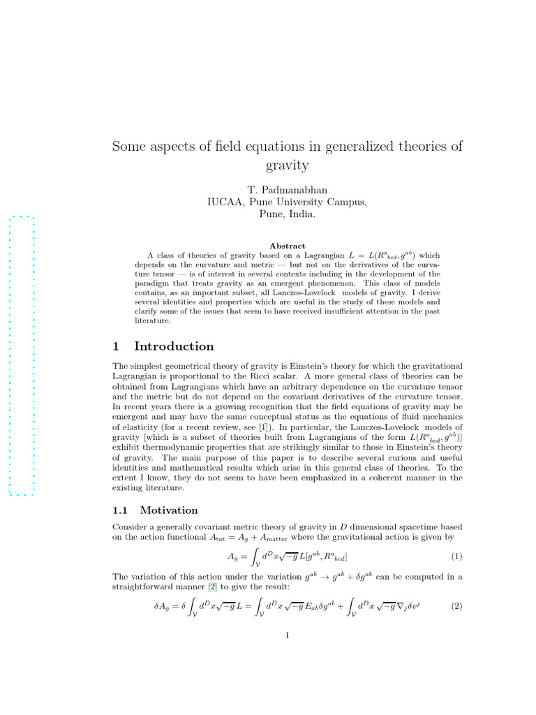 Generalized Ricci Tensor Identities | PDF | Tensor | Noether's Theorem