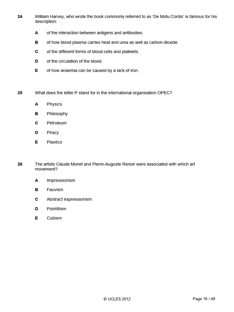 Imat Past Paper 2014 - Part4 | PDF | Sexual Reproduction | Reproduction