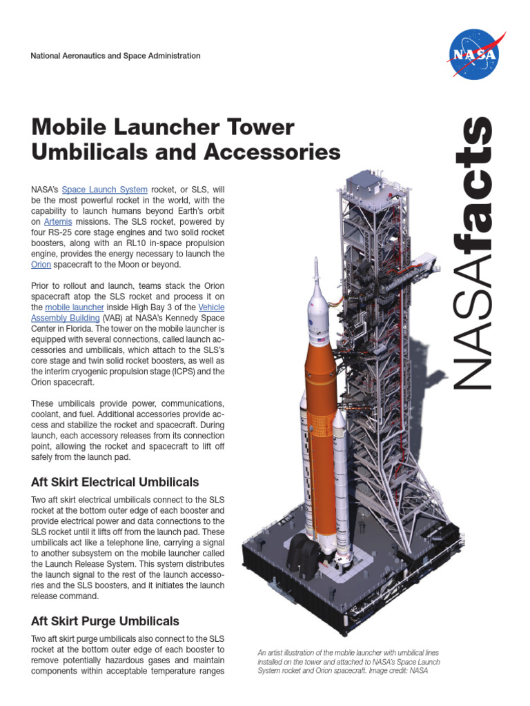 NASA SLS Mobile Launcher Umbilicals Guide | PDF | Space Launch System ...