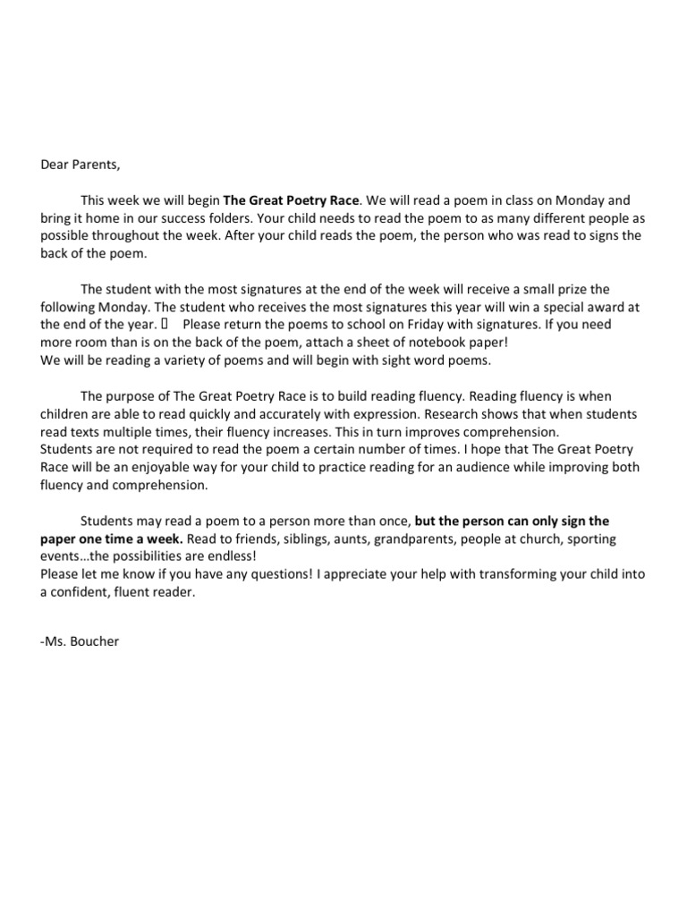 Dear Parents | PDF