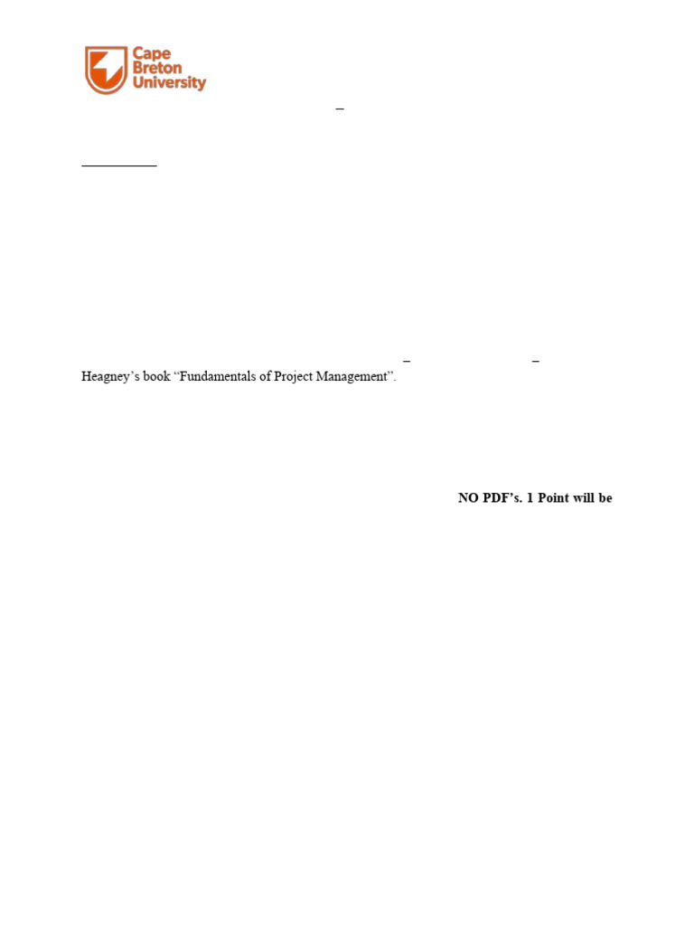 Assignment - Developing Your Project Charter | PDF