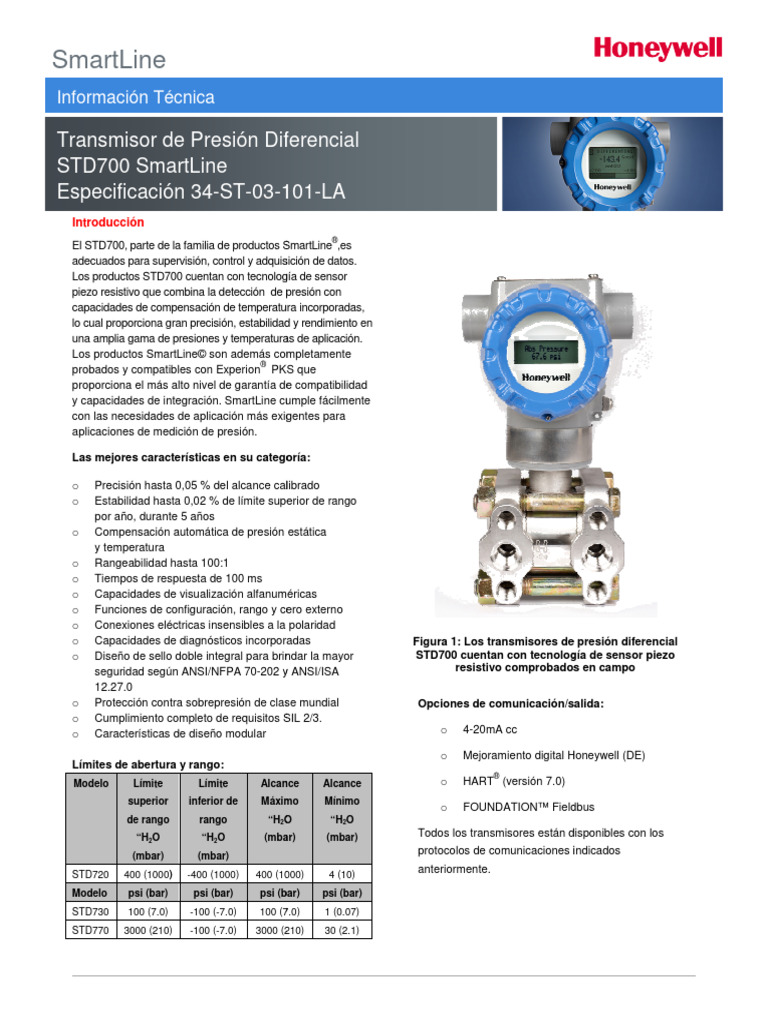 34-st-03-101-la | PDF | Pascal (Unidad) | Sensor