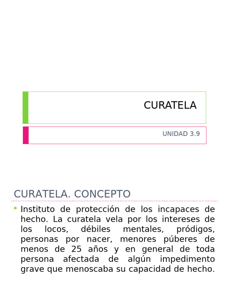 Concepto y Tipos de Curatela | PDF