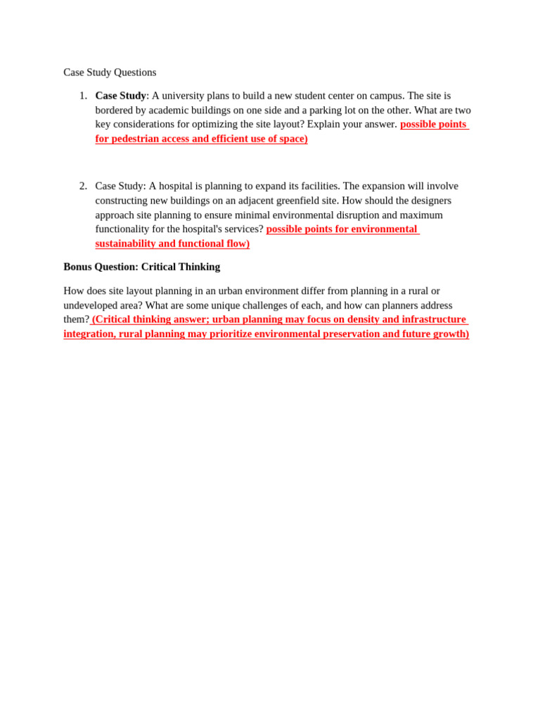 Site Layout Planning Case Studies | PDF | Parking | Green Infrastructure