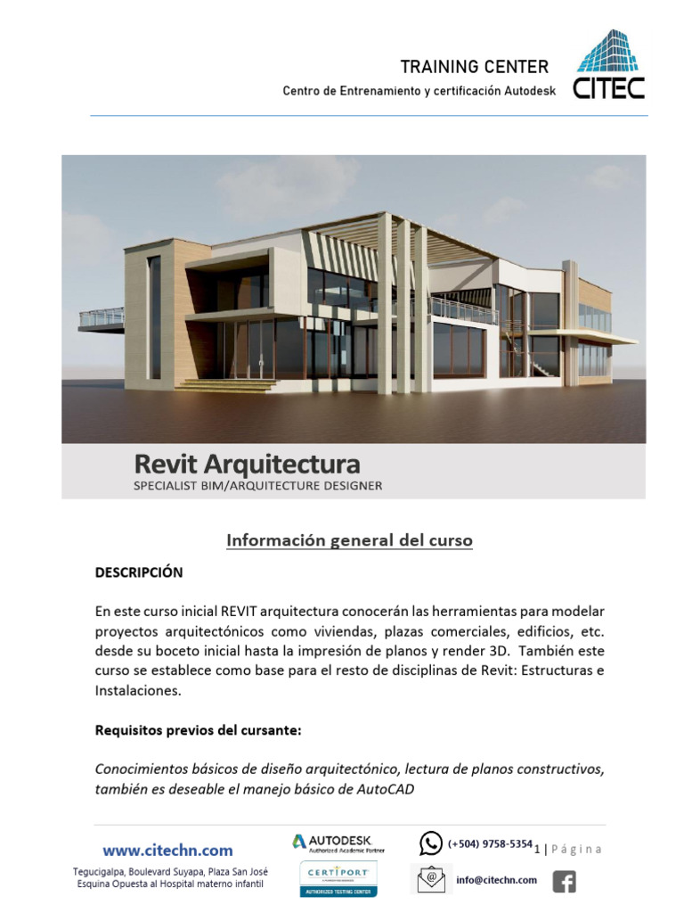 Curso Online de Revit Arquitectura | PDF | Autodesk Revit