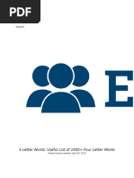 Words | PDF | Leisure