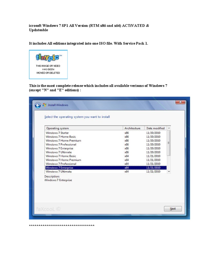 A Comprehensive Guide to Installing Microsoft Windows 7 SP1 with All Editions in One ISO File 