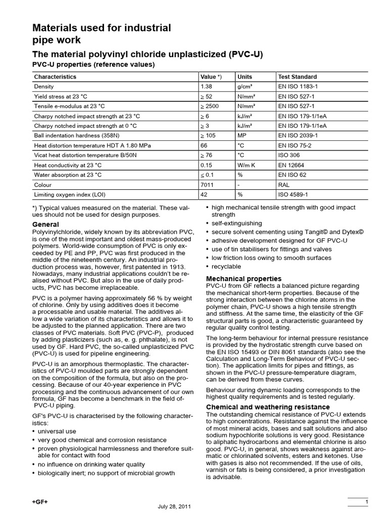 PVC-U Properties and Applications | PDF | Polyvinyl Chloride | Combustion