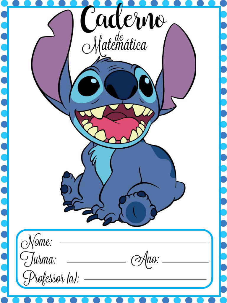 Capas de Caderno do Stitch para Imprimir | PDF