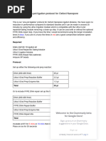 1D Lambda Control Protocol (SQK-LSK109) | PDF | Dna Ligase | Dna Sequencing