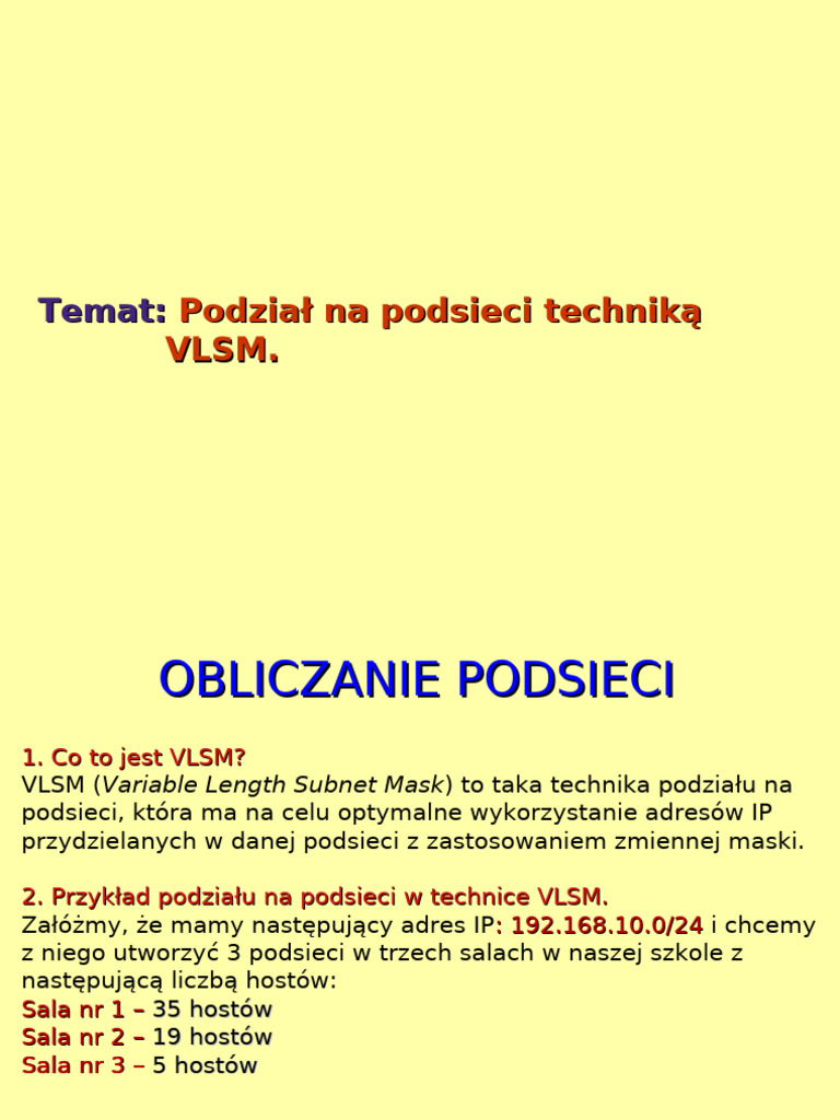 VLSM | PDF