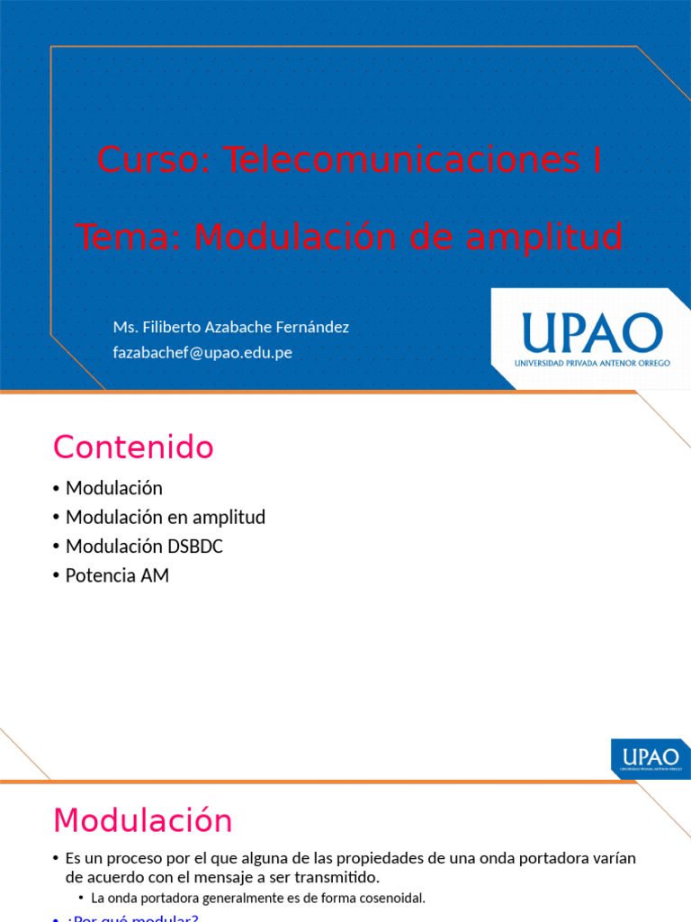 Modulación de Amplitud en Telecomunicaciones | PDF | Modulación ...