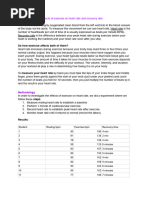 Exercise Impact on Heart Rate Experiment | PDF | Heart Rate | Heart
