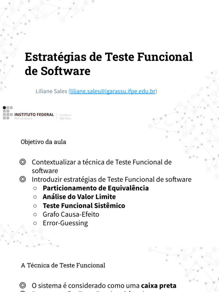 Estratégias de Teste Funcional de Software | PDF | Testes de software ...