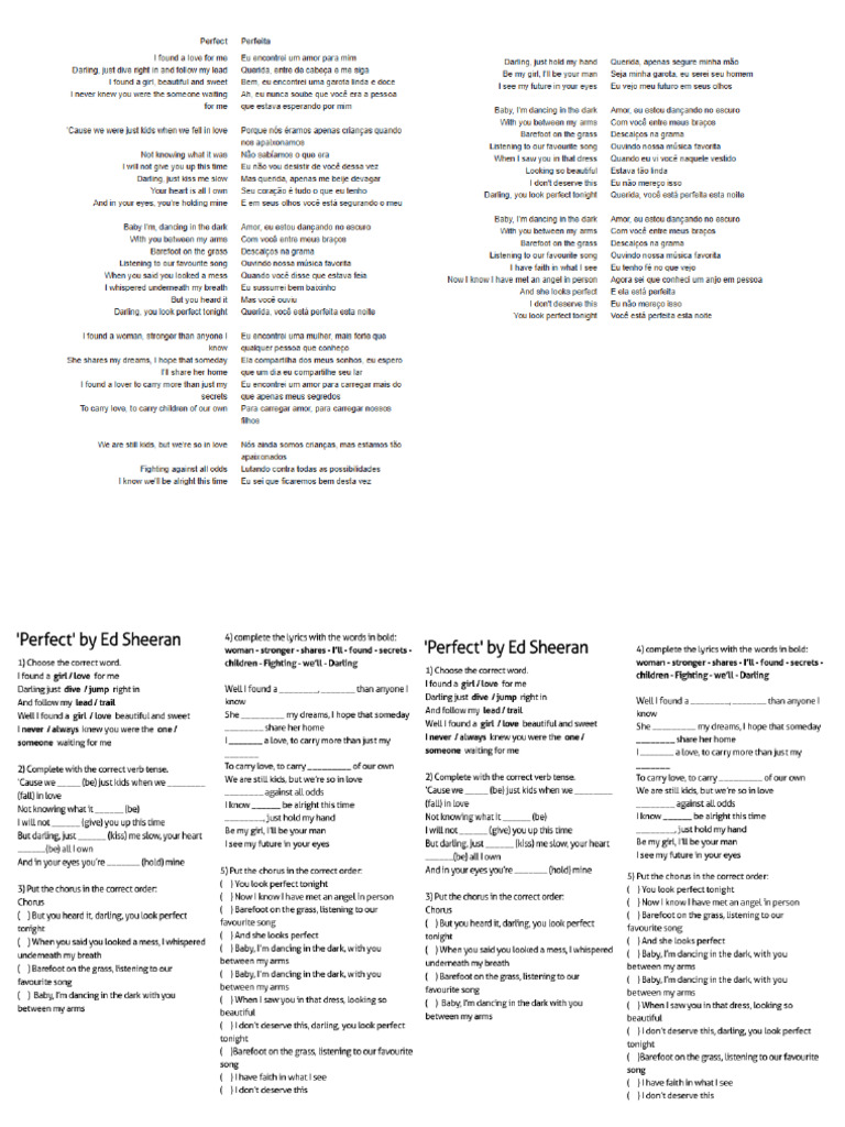 A Perfect Letra Da Música | PDF