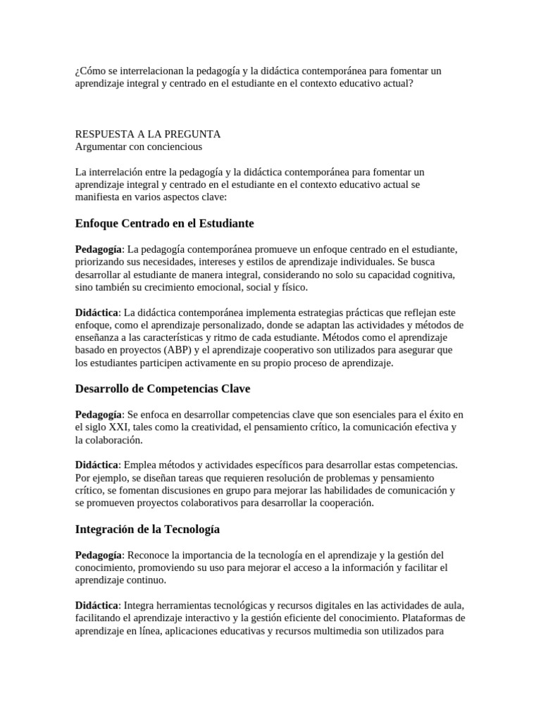 Enfoque Centrado en El Estudiante: Pedagogía | PDF | Aprendizaje ...