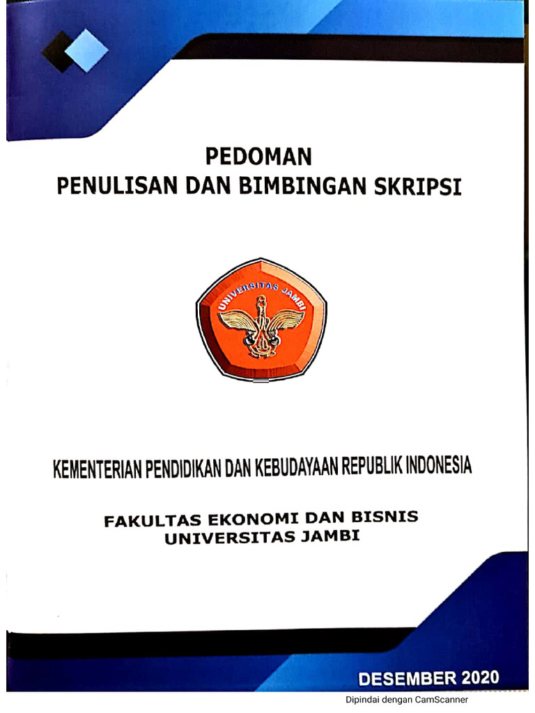 Pedoman Penulisan Dan Bimbingan Skripsi Feb Unja Pdf