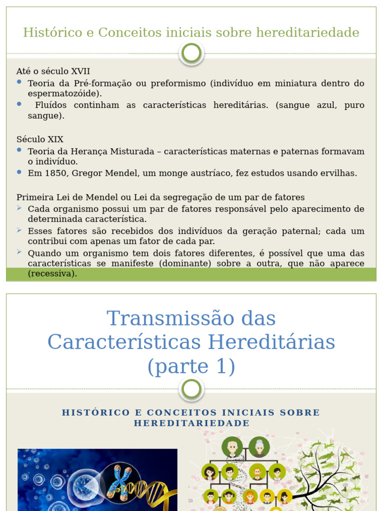 Transmissão Das Características Hereditárias (Parte 1) | PDF | DNA ...