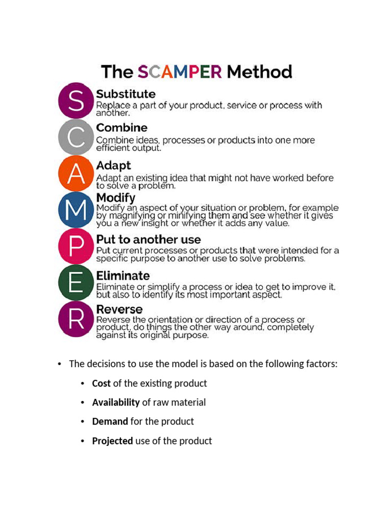 Scamper handout | PDF