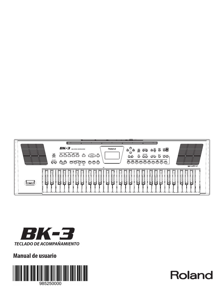 Manual Roland BK3 ES | PDF | Radio | Enchufes y tomas de corriente alterna