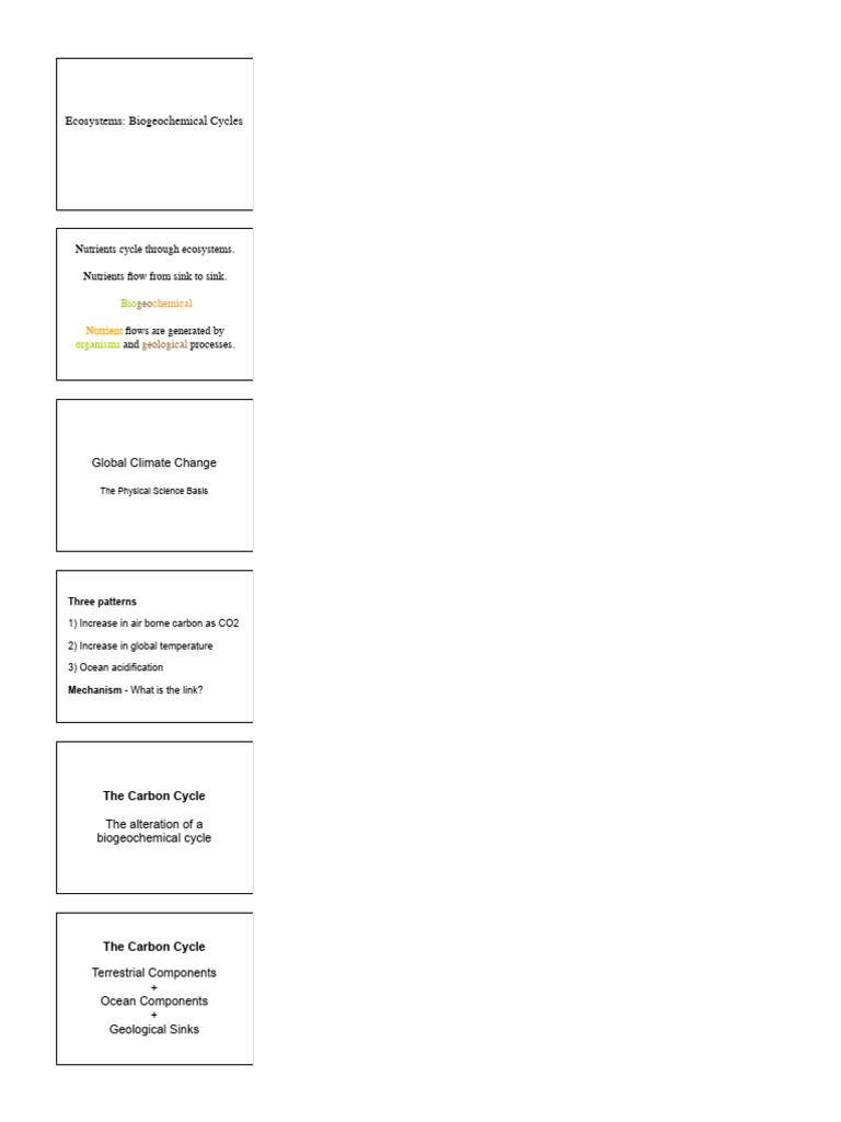 Understanding the Carbon Cycle Dynamics | PDF | Carbon Cycle | Carbon Sink