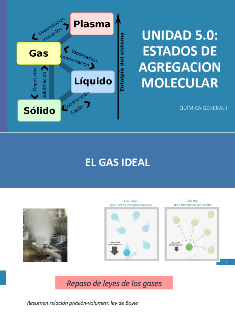 Unidad 5.0 Sesión 2 Gas Ideal | PDF | Gases | Densidad