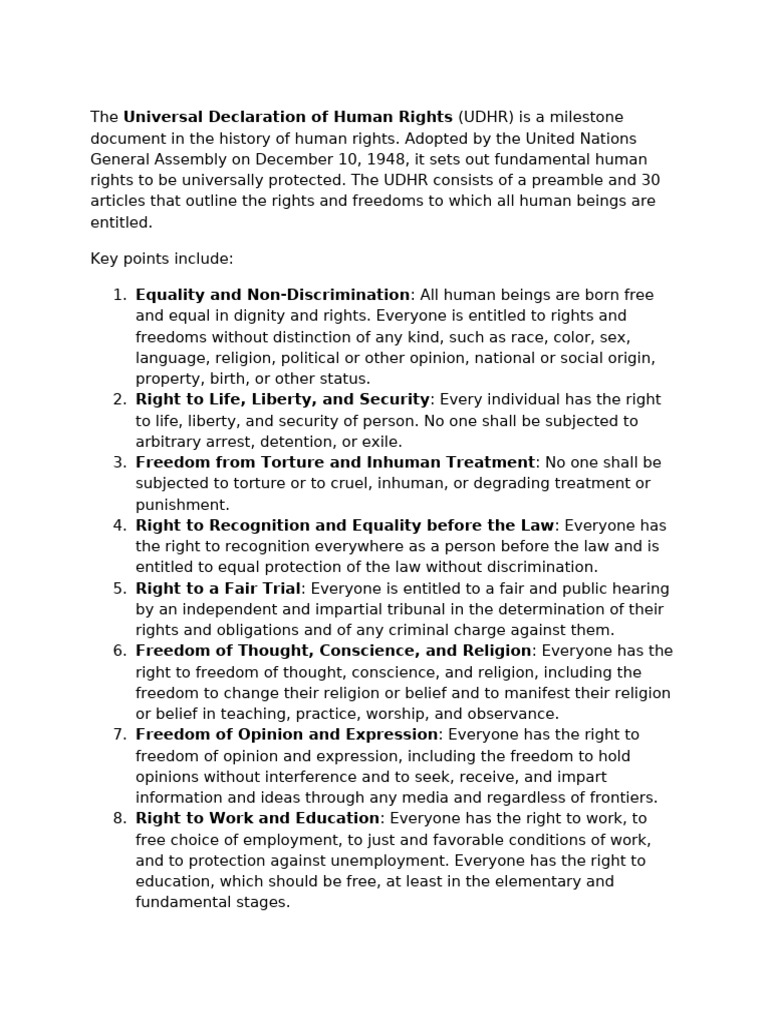 Overview of the Universal Declaration of Human Rights | PDF | Human ...
