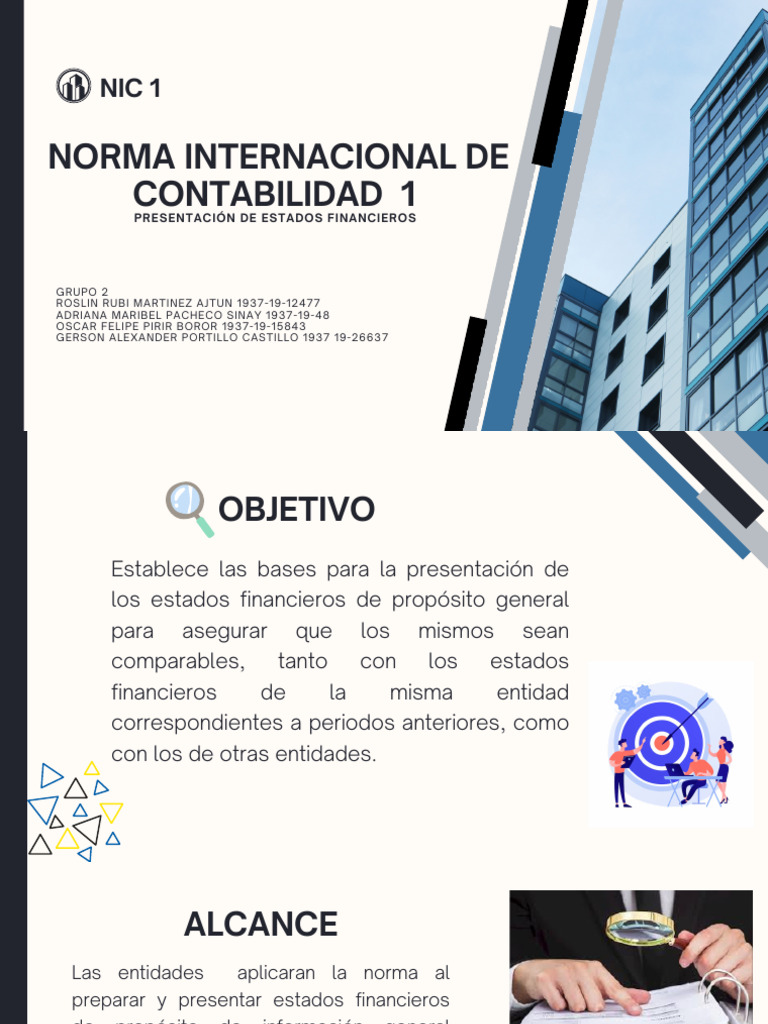 NIC 1: Presentación de Estados Financieros | PDF | normas ...
