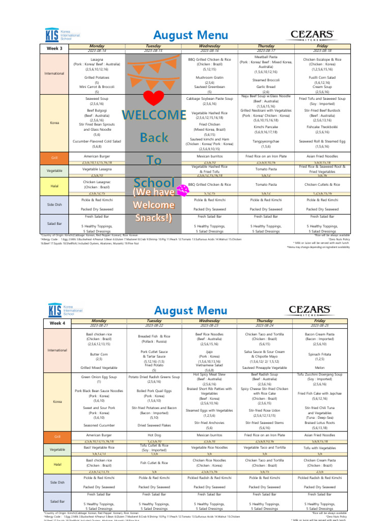 August Menu Highlights at Nik Bakers | PDF | Korean Cuisine | Pickling