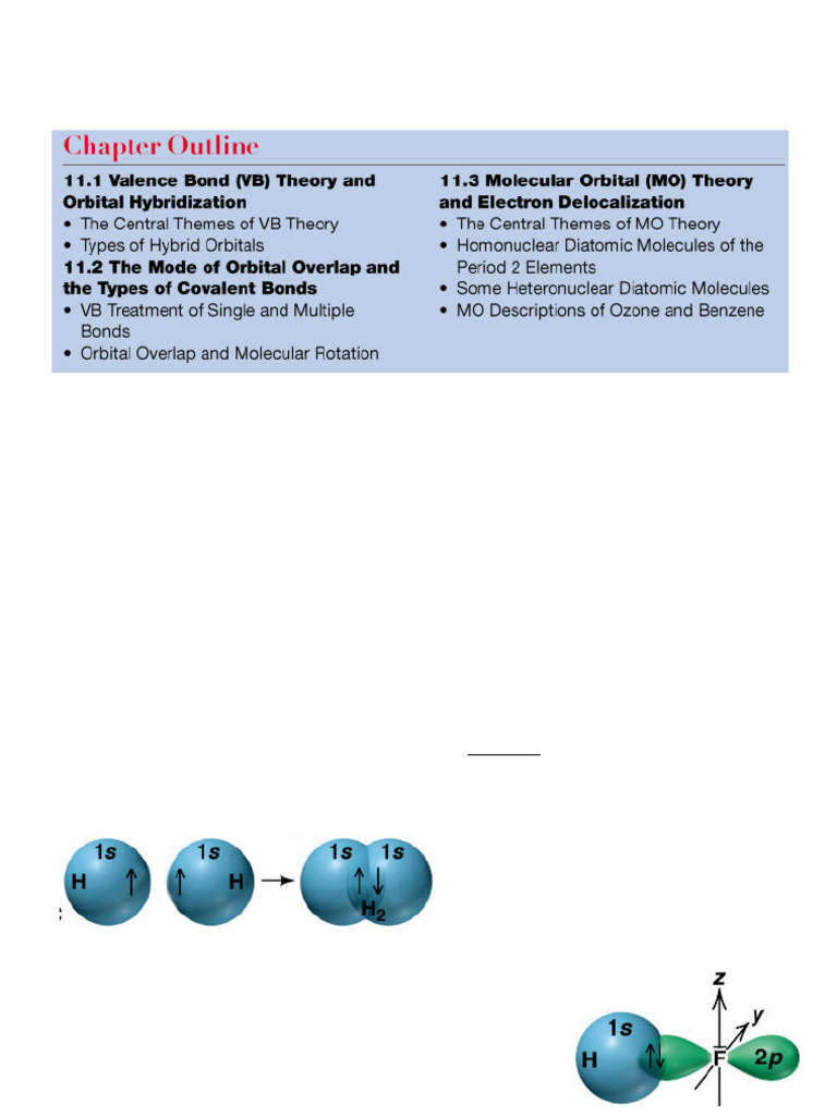 Best Valence Bond Theory c11f99 | PDF | Molecular Orbital | Chemical Bond