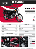 Ficha Técnica Suzuki AX100 | PDF | Motocicleta | Vehículo de motor