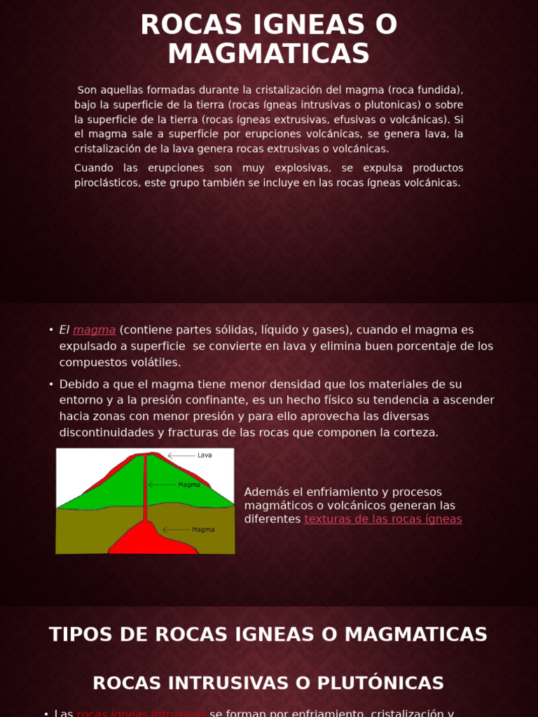 Tipos de Rocas Ígneas: Intrusivas y Extrusivas | PDF | Roca ígnea | Magma