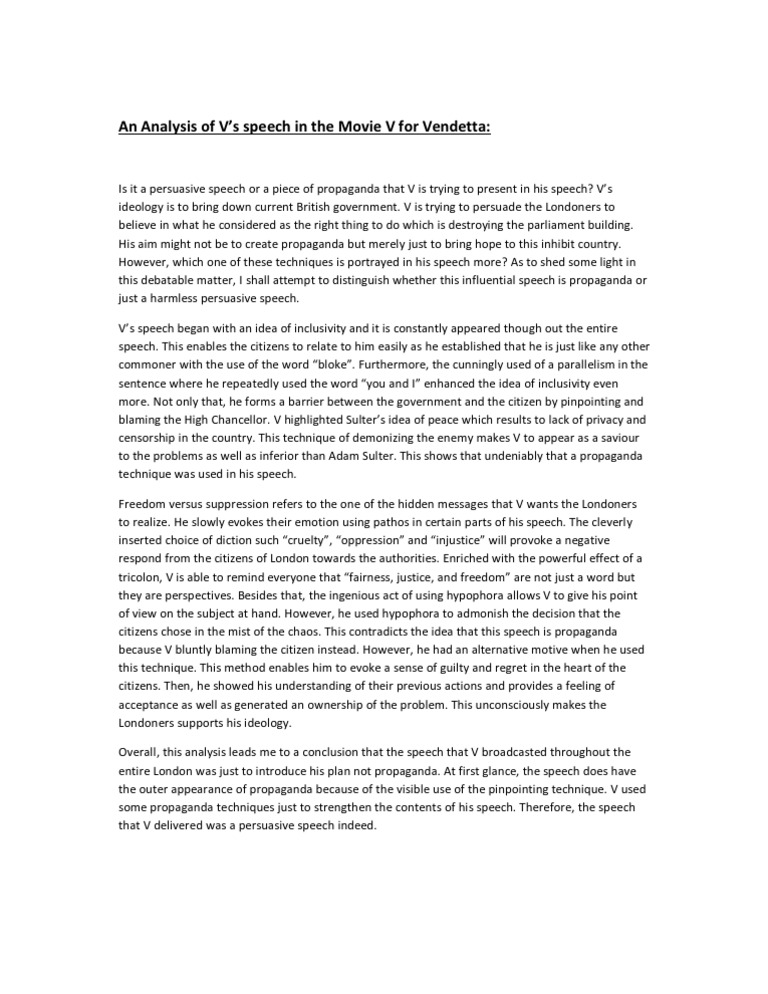 V S Speech Analysis