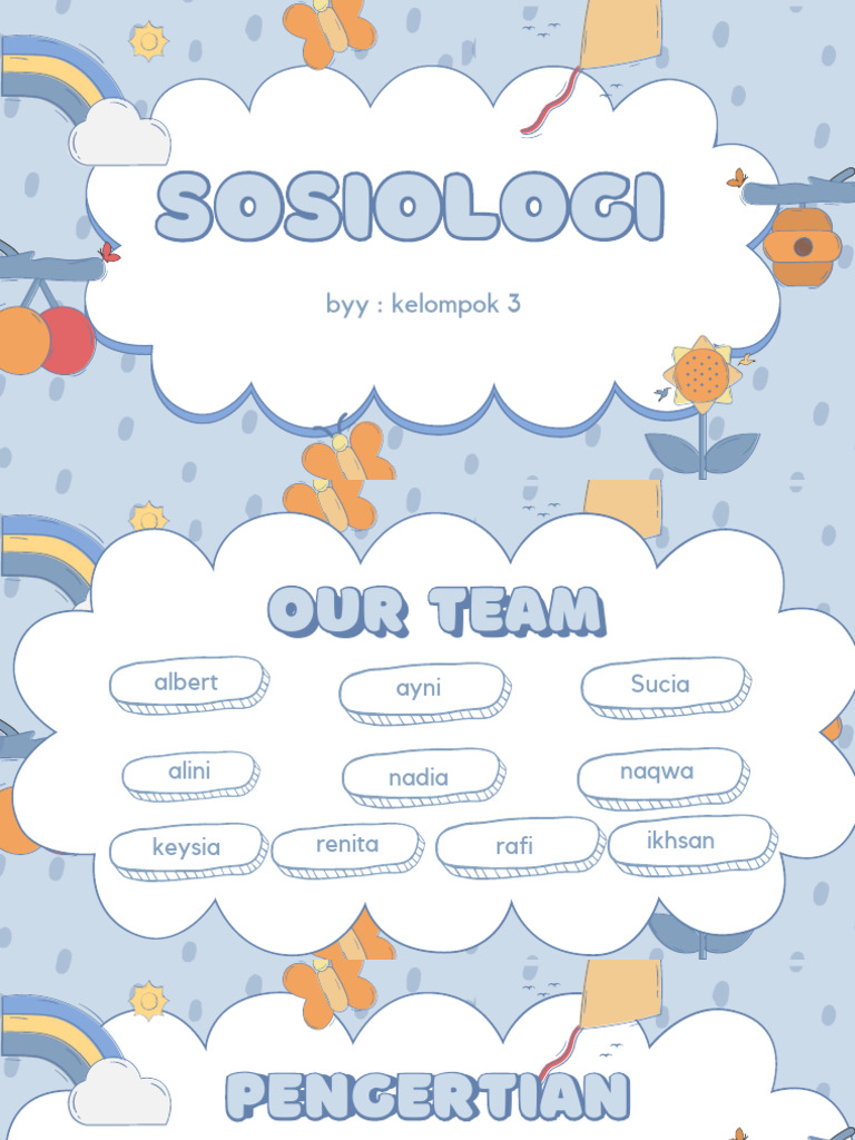 Blue and White Cute Aesthetic Group Project Presentation PDF | PDF