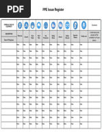 PPE Issue Register Template | PDF | Personal Protective Equipment ...