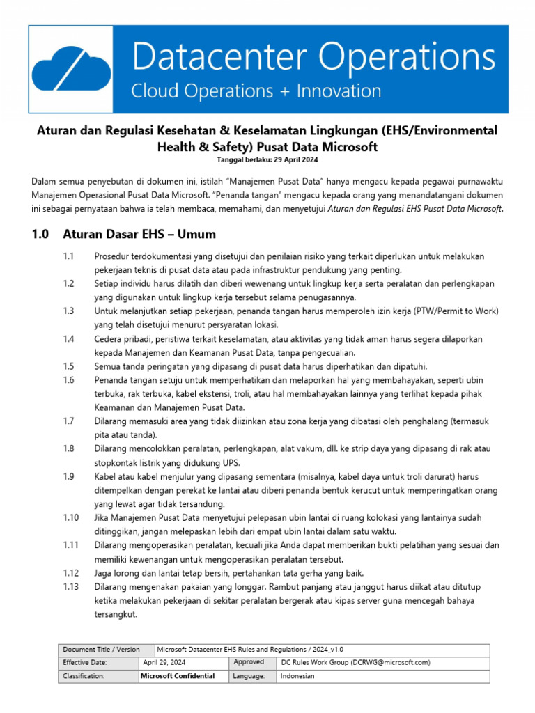 Environmental Health & Safety (EHS) Rules - Action Required for ...