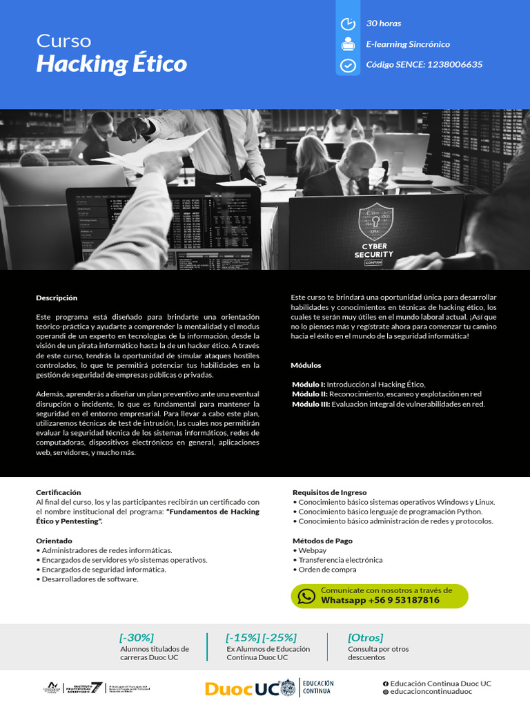 Curso de Hacking Ético en Duoc UC | PDF | La seguridad informática ...