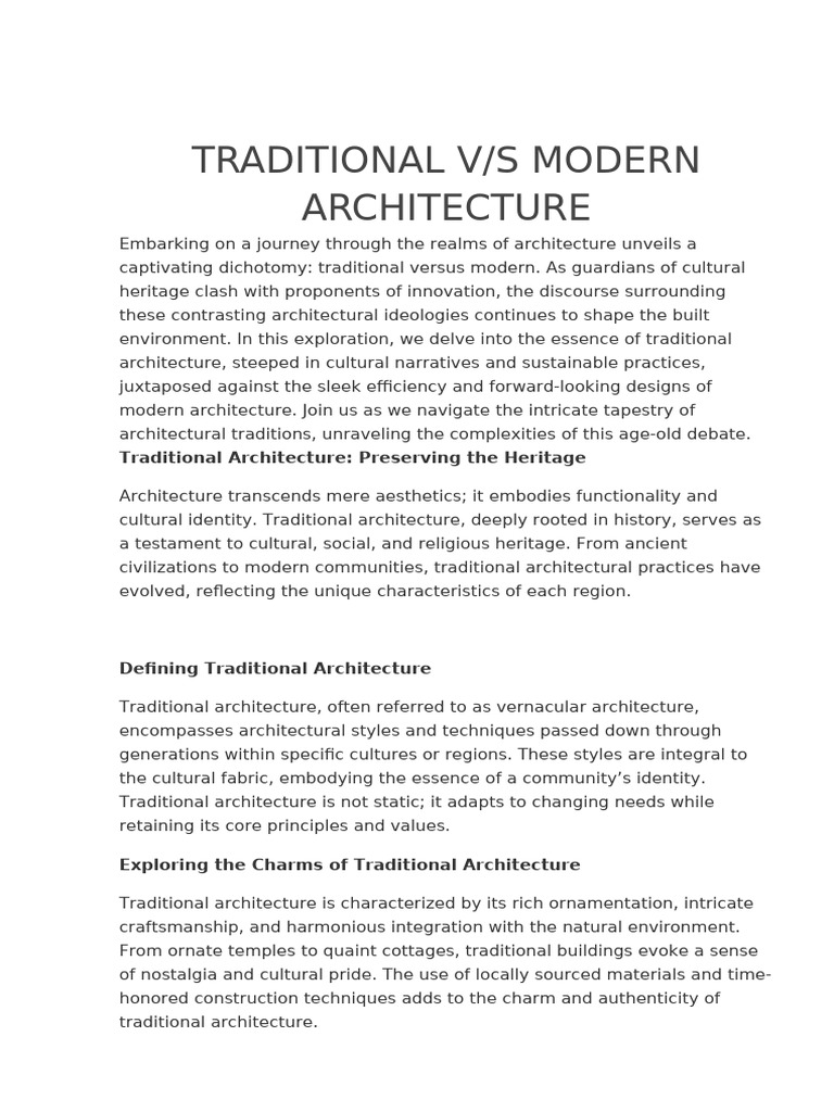 Modern | PDF | Traditions | Sustainability