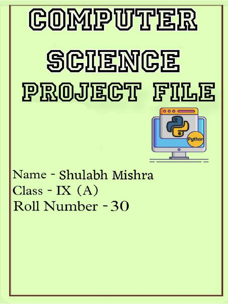 Shulabh Project File | PDF