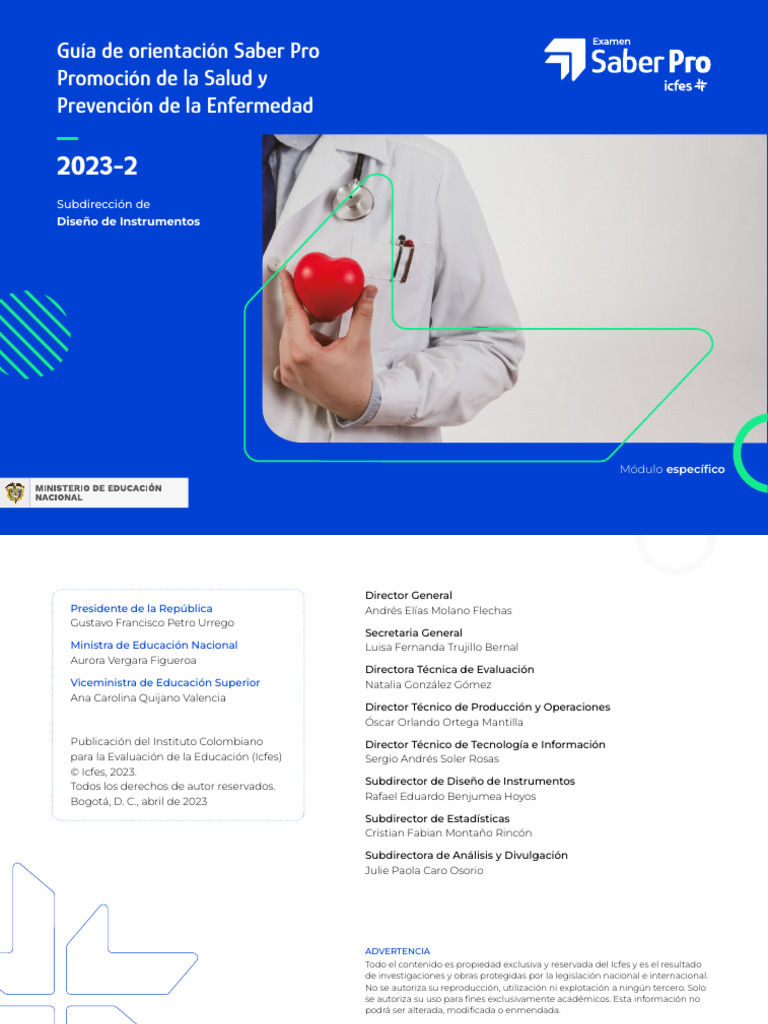 Guía Saber Pro 2023 2 Salud Y Prevención Pdf