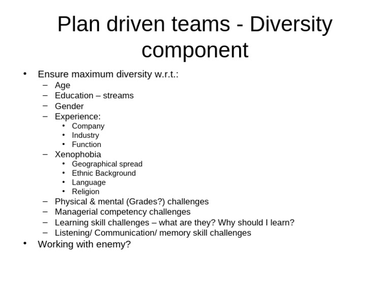 Maximizing Team Diversity Strategies | PDF
