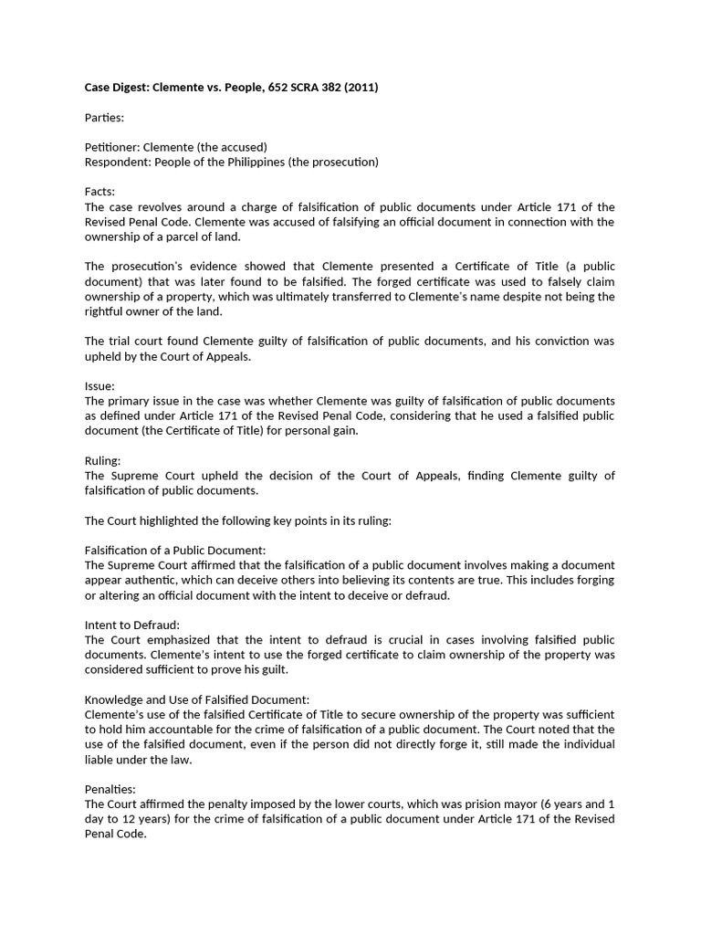 Falsification of Public Documents Cases | PDF | Forgery | Fraud
