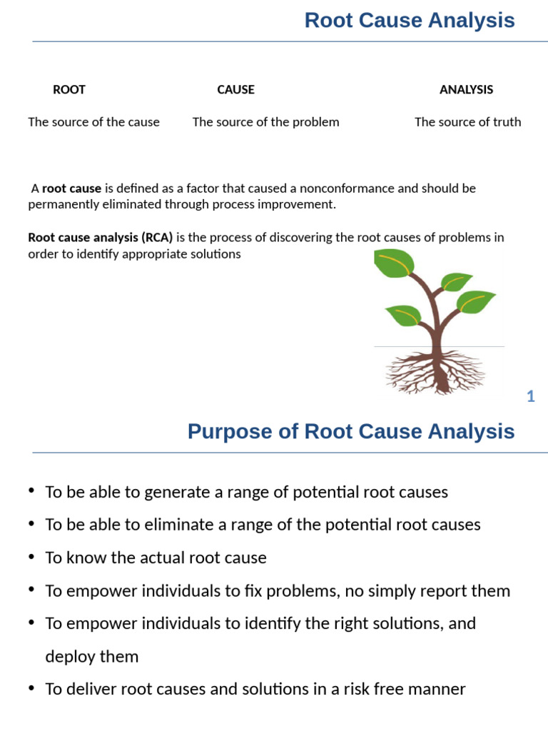 Root Cause Analysis: Methods & Benefits | PDF