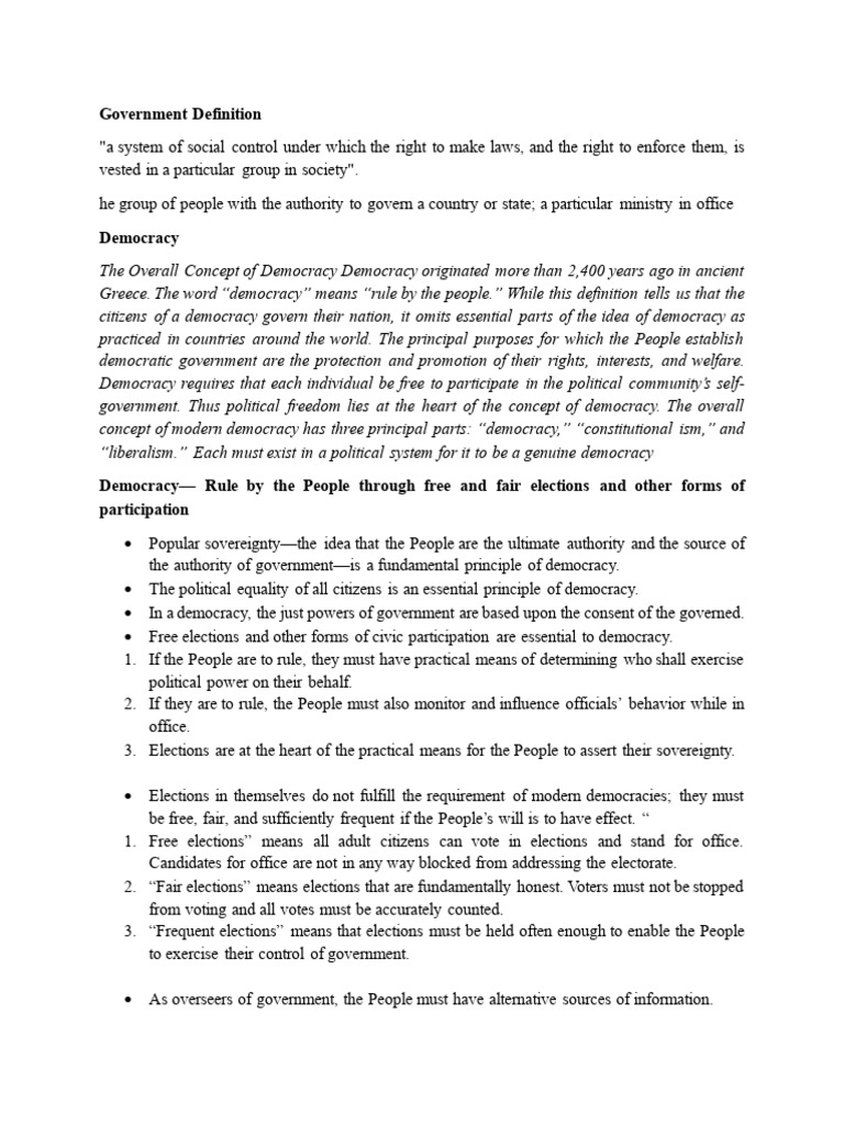 Government definition pdf dictatorship democracy