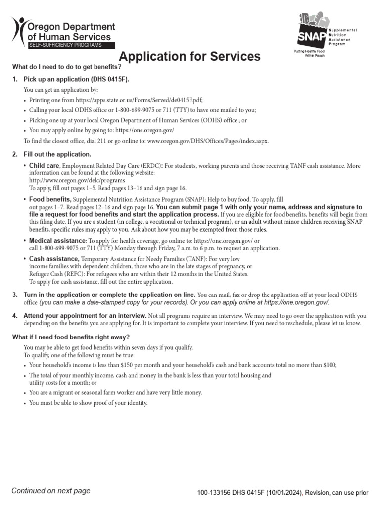 Oregon Application For Benefits | PDF | Race And Ethnicity In The ...
