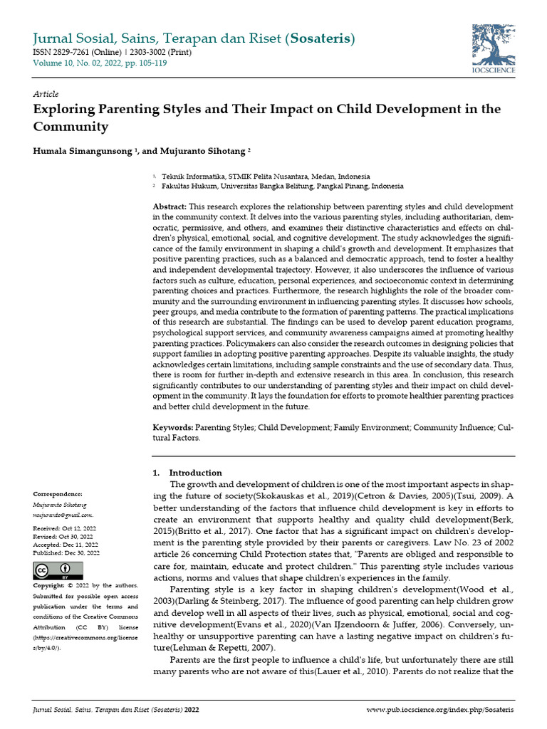 Exploring Parenting Styles and Their Impact On Chi | PDF | Parenting ...
