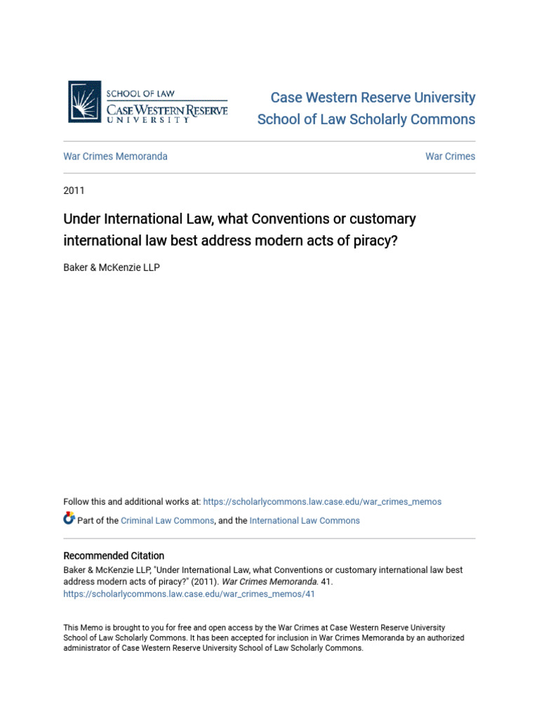 International Law on Modern Piracy | PDF | Piracy | United Nations ...