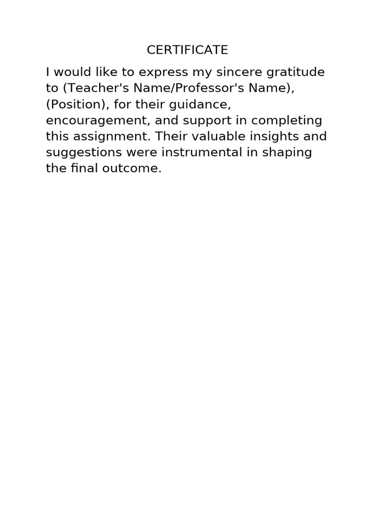 Certificate of Appreciation Template | PDF