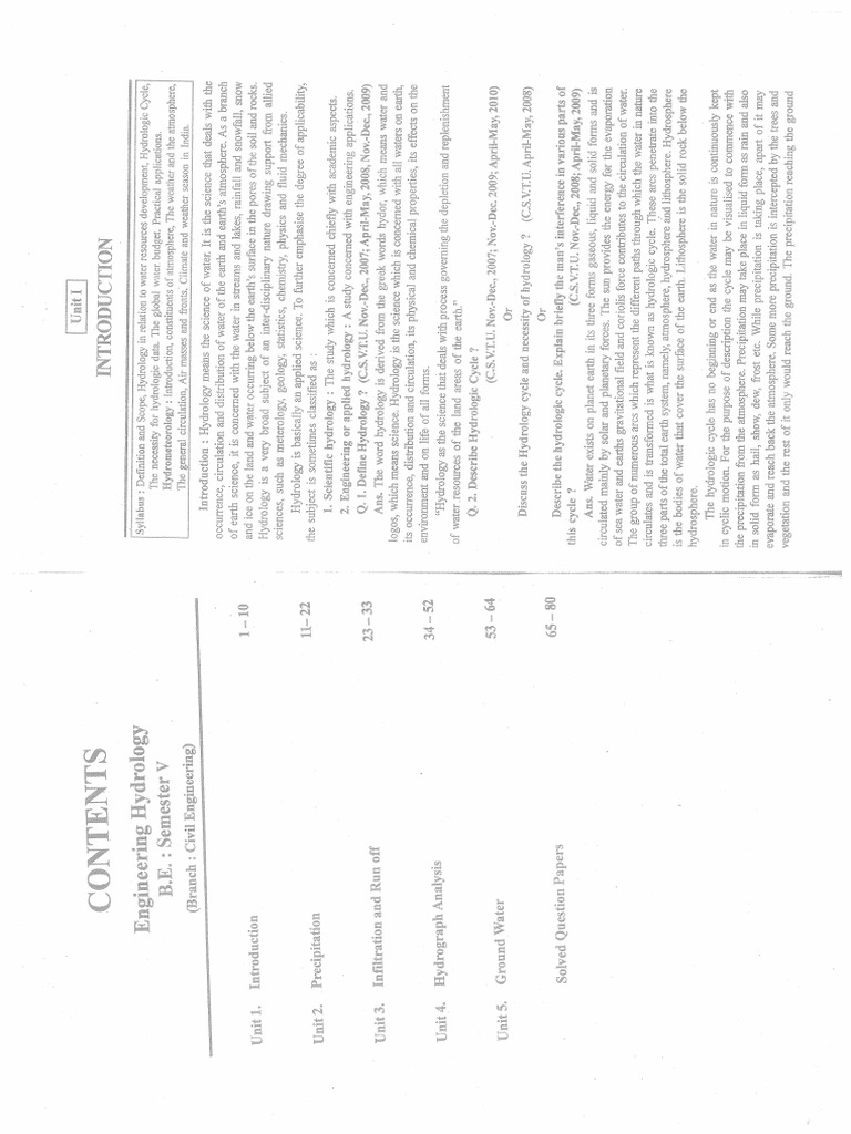 Engineering Hydrology Pdf