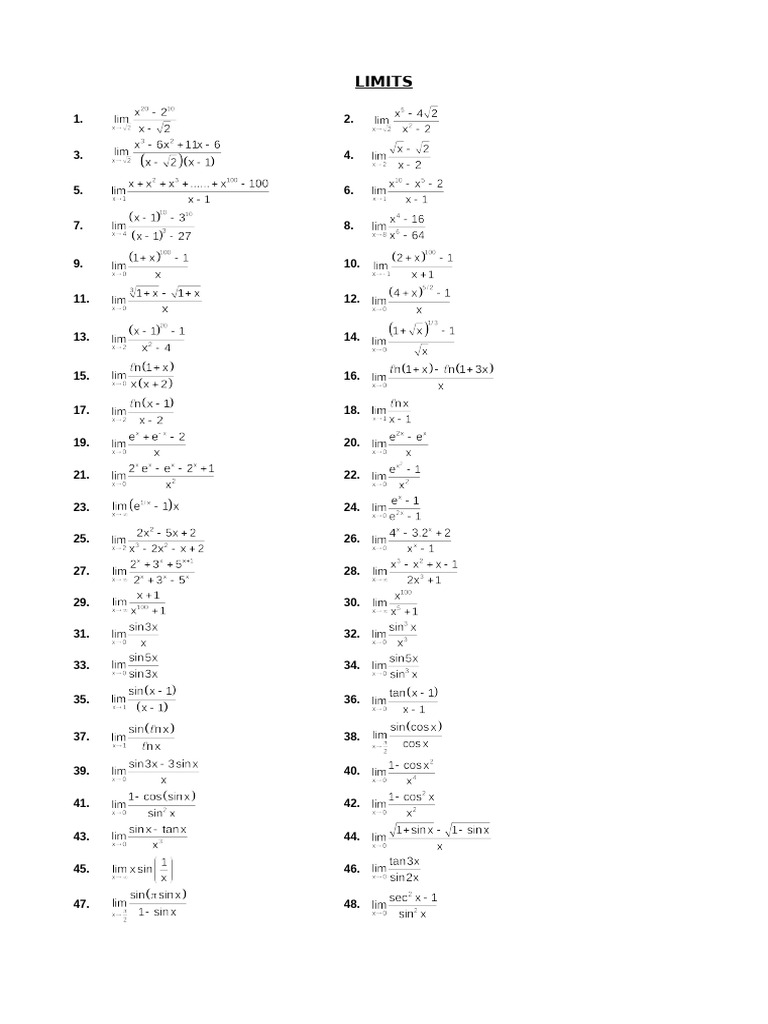 07 Limits | PDF